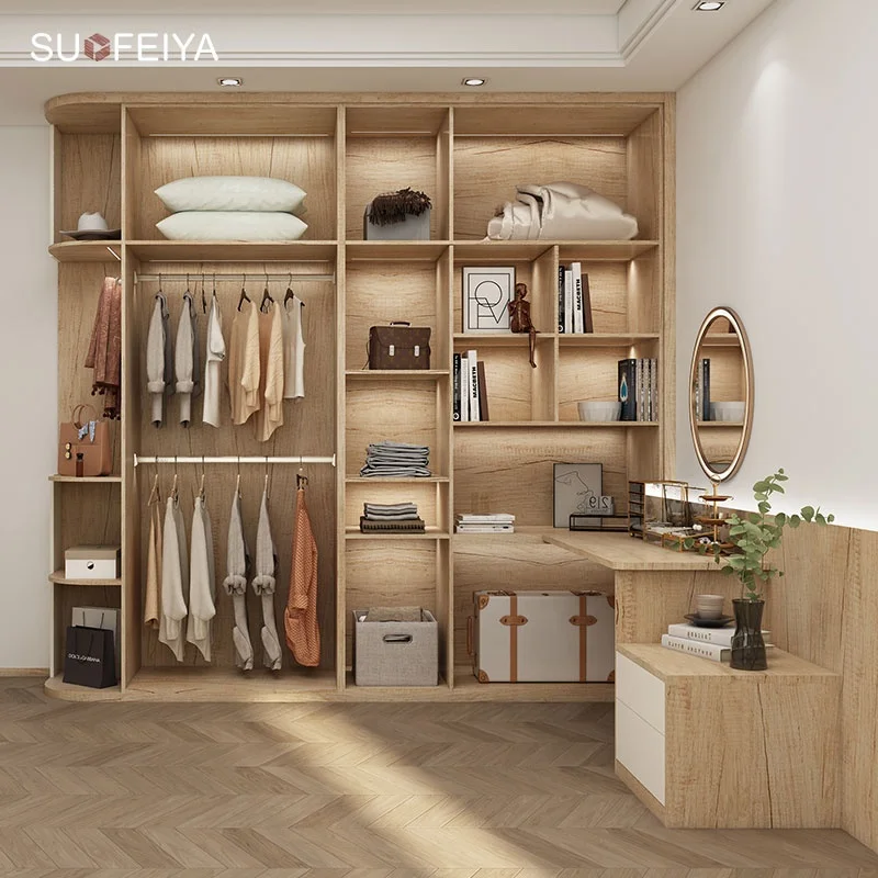 SUOFEIYA Assemble Room Closet Plastic Cupboard Clothes Storage Bedroom Set with Wardrobe Cabinet