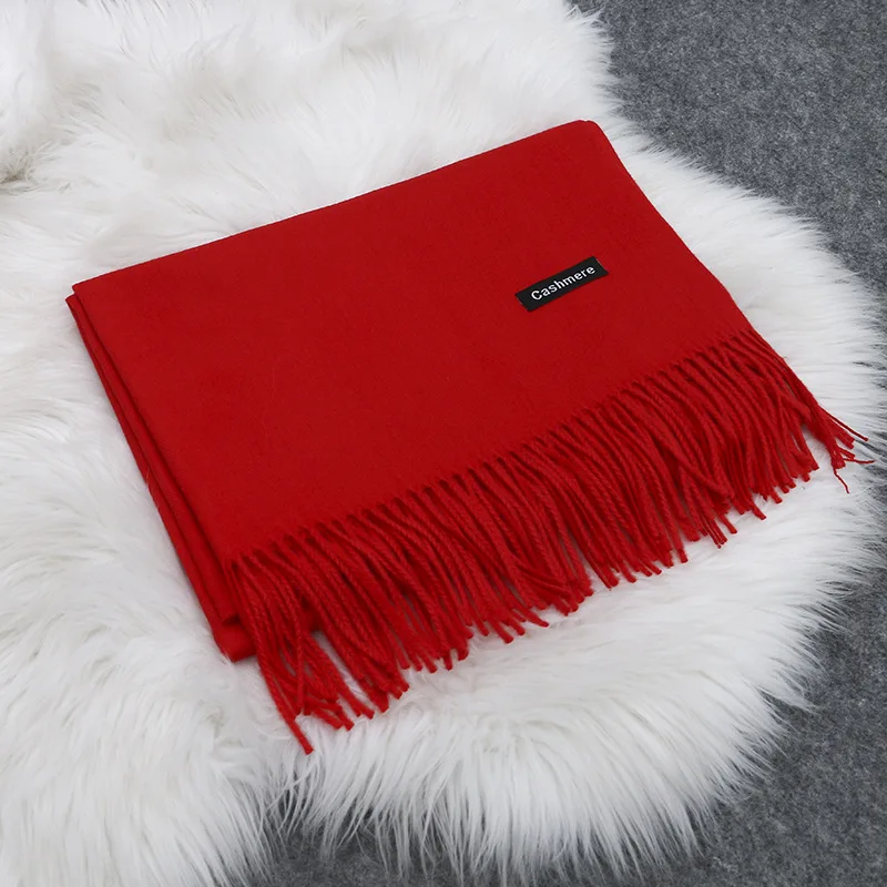 FIONA Custom Wholesale Cashmere Scarf Soft Hand Feel Scarves For Women And Men