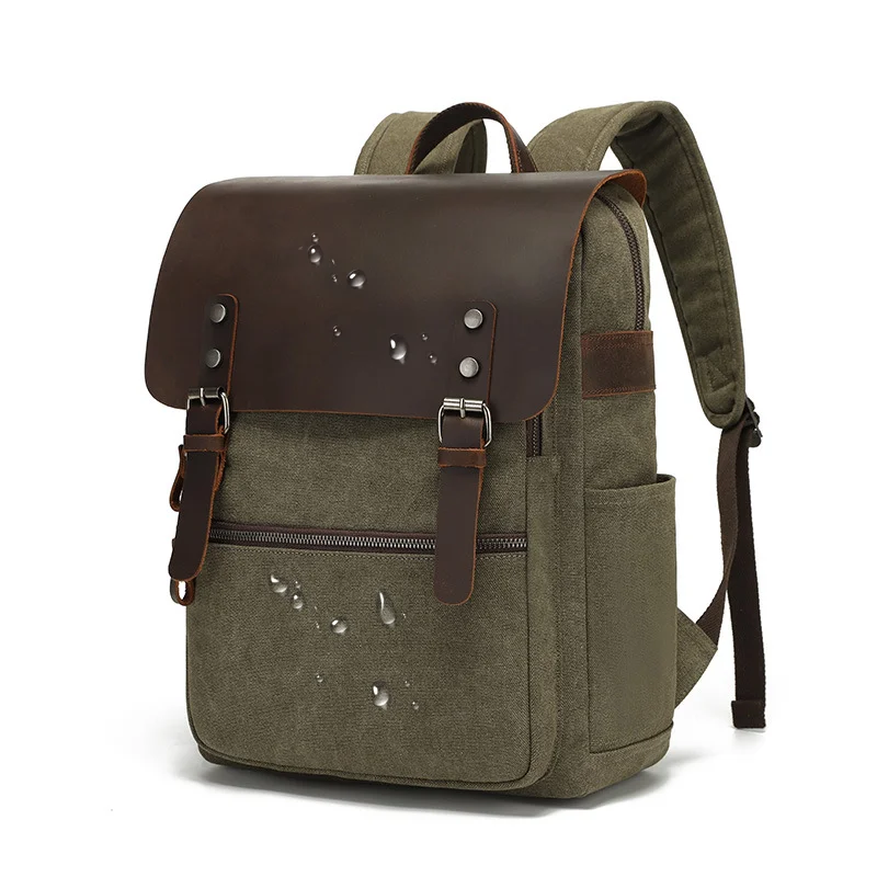 Tourist Backbags Used Travelling Waterproof Laptop Backpack Leather Backpack Bag For Men Leather Backpack Bag