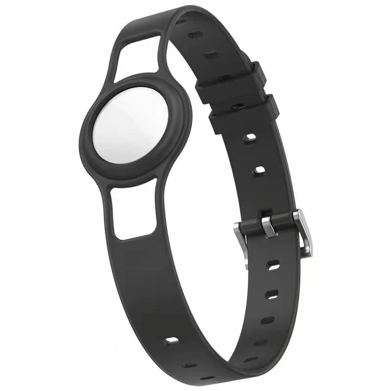 Adjustable airtags Anti-lost Waterproof Tracker silicone Dog Collar Name Tag with AirTag