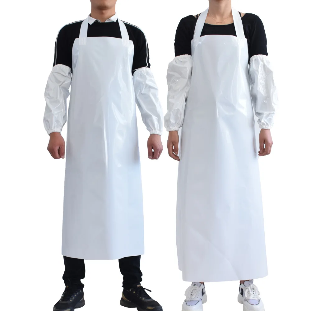 Custom Logo Waterproof Vinyl TPU Heavy Duty Nitrile Industrial Chemical Butcher Apron Work