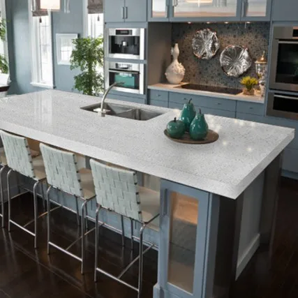 Vanilla White AS-105 Modern Style Raw Quartz Stone Slabs Table&Vanity Top Price