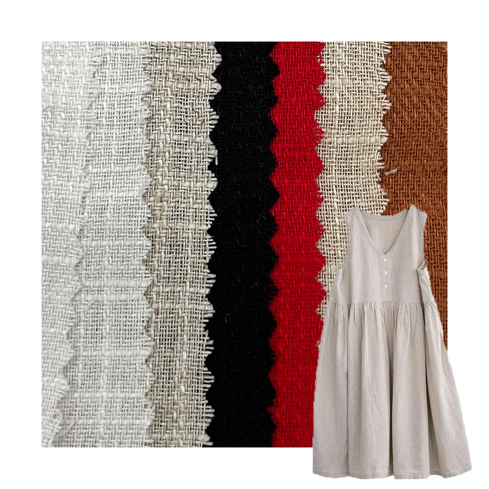 XINHE In Stock High quality 20% linen 80% viscose twill slub linen for bed linen sets fabric