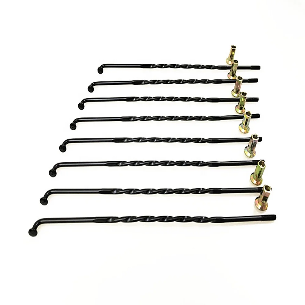 Bicycle Spoke With Nipples Twisted Shape Motorcycle Wheel Spoke Fits Most Of E-Bike City Bike MTB Spokes