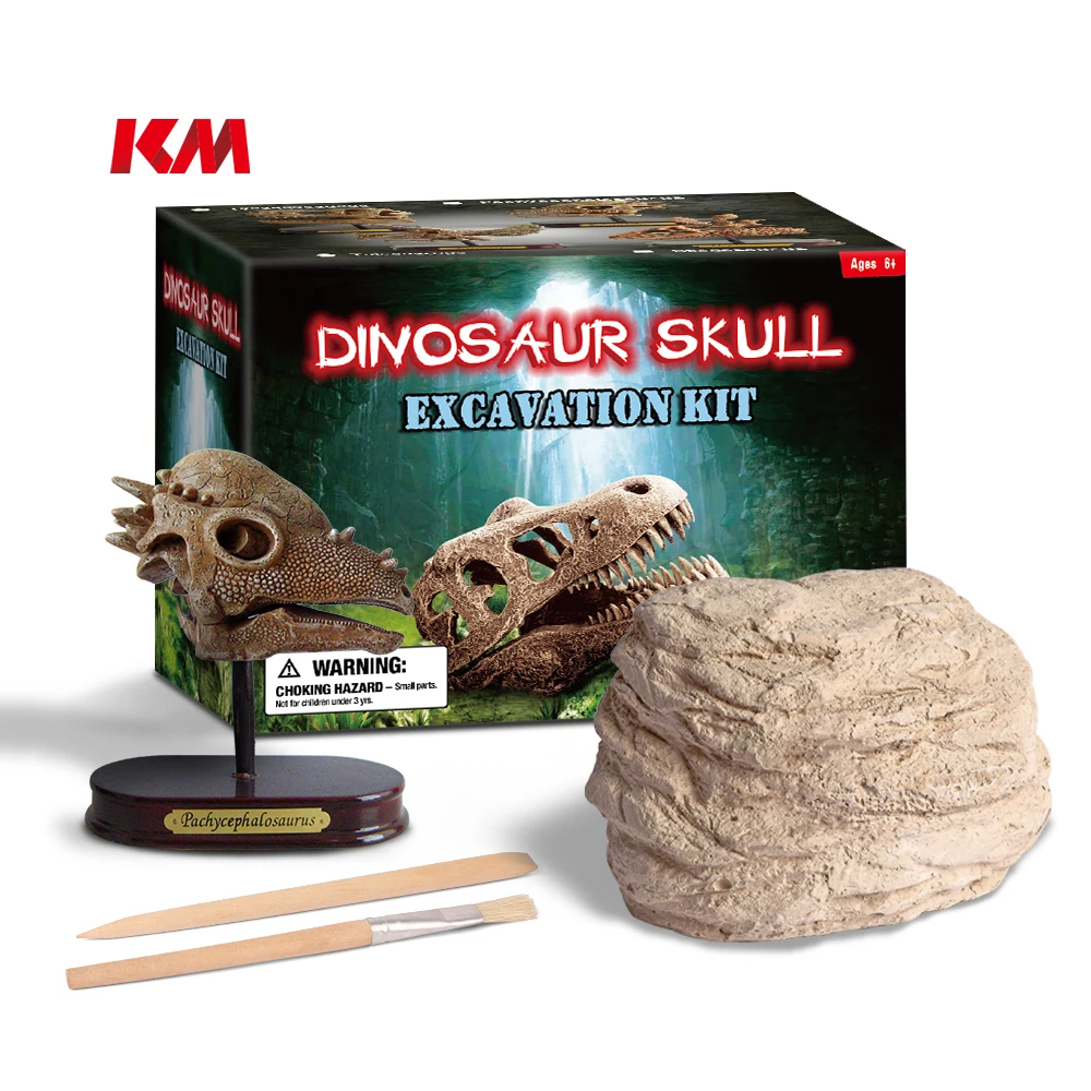 Экскаватор динозавра D7068, набор для раскопания черепа динозавра, 4 разных кости динозавров, обучающие игрушки для детей