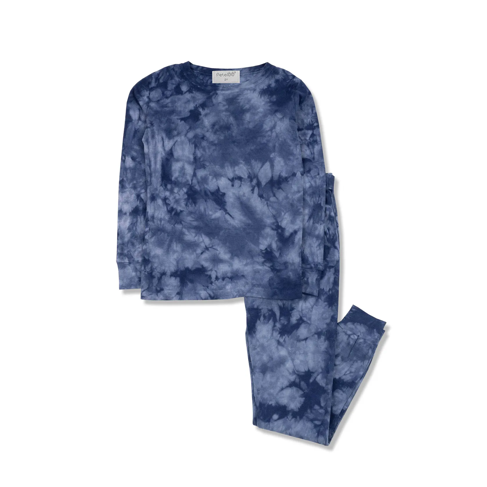 2021 Hot Sale 2pcs Tie Dye Cotton Pajama Sets boy Long Sleeve Tops And Pants Pj Set kids Joggers Loungewear girls Sleepwear