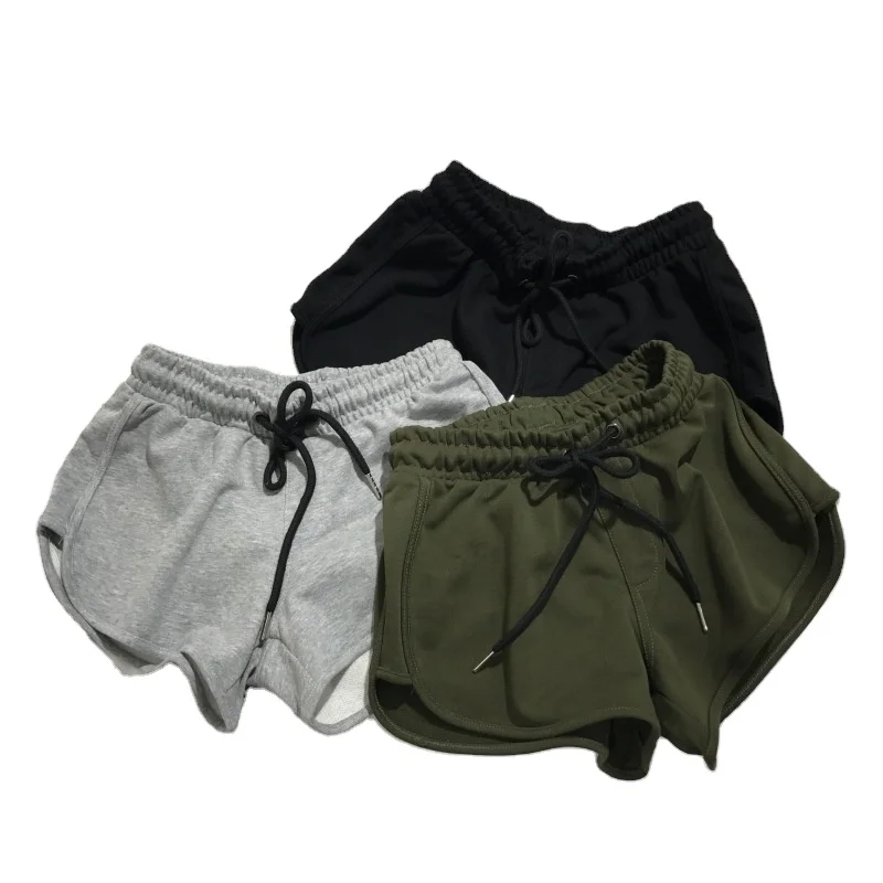 wholesale custom logo print embroidery new product Ladies Yoga Shorts, Black Athletic Sports Women Workout Running Shorts