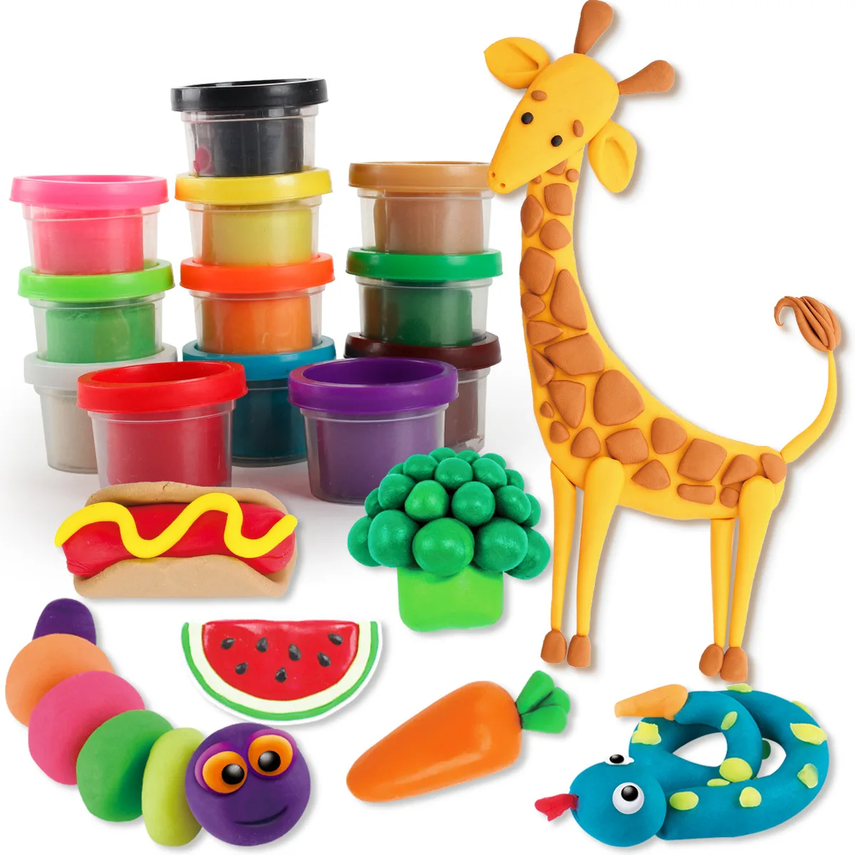 HY Manufacturers direct sales 12 color clay plasticine children diy handmade every family educational toys
