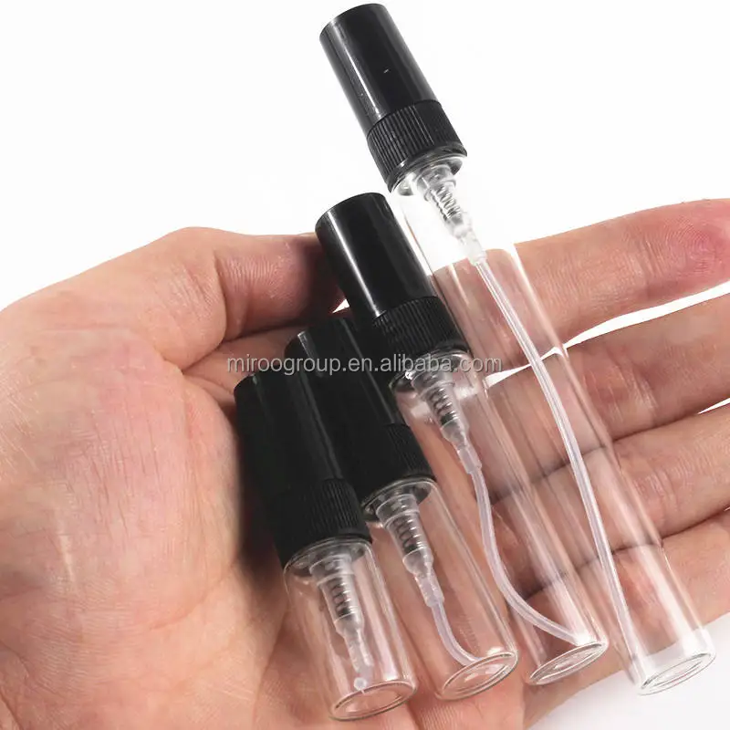 2ml 3ml 5ml 10ml Transparent Clear Mini Perfume Glass Sample Tester Mist Spray Bottles Empty Travel Cosmetic Bottle Glass Vials