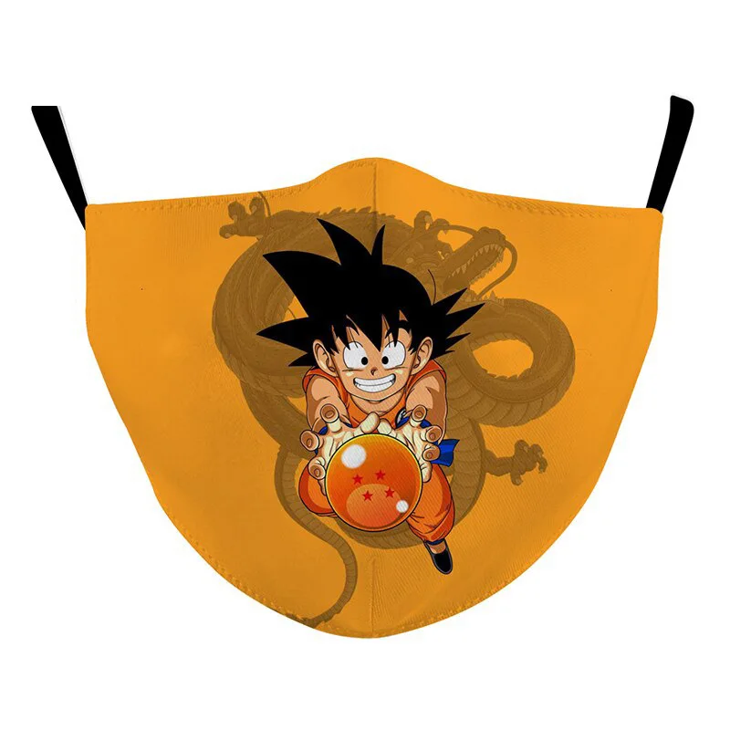 Dragon Ball Anime Digital Printing Maskes Washed Cotton Cosplay Personalized Custom Dust-proof Smoke Outdoor 3D Maskes