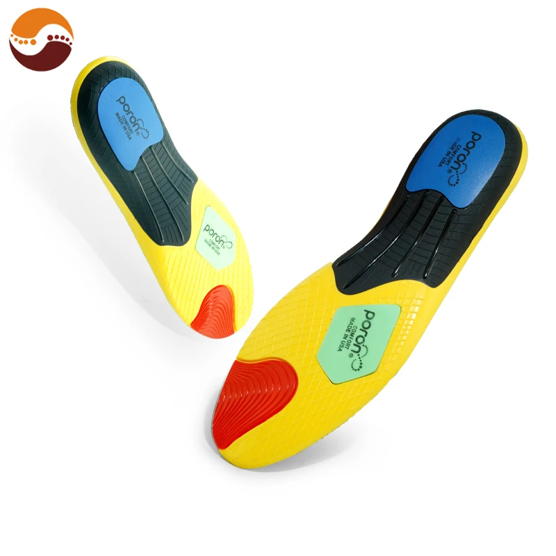2020 New Design Soft PU PORON Double Shock Absorption TPU arch support insoles