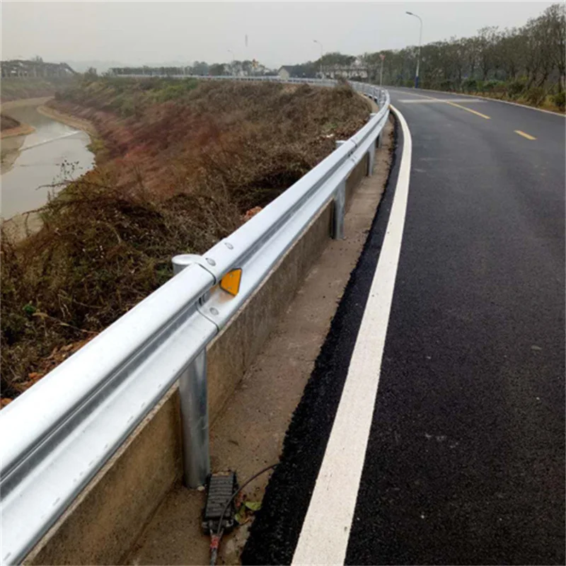 steel beam rail road safety barrier guardrail crash barrier highway fence