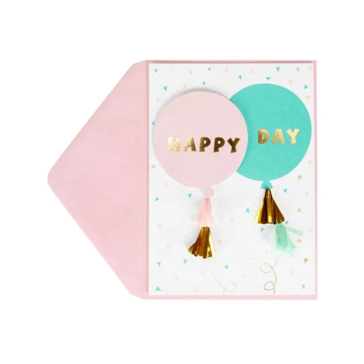 
 Открытка с профессиональным дизайном, открытки ручной работы с воздушными шарами на день рождения  