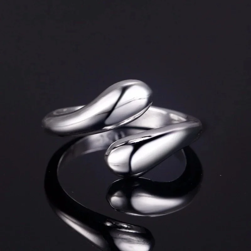 Christmas Gift Fashion Silver Drop Jewelry Twisted Rings And Bangle Gold Plated Four Piece Jewelry Sets