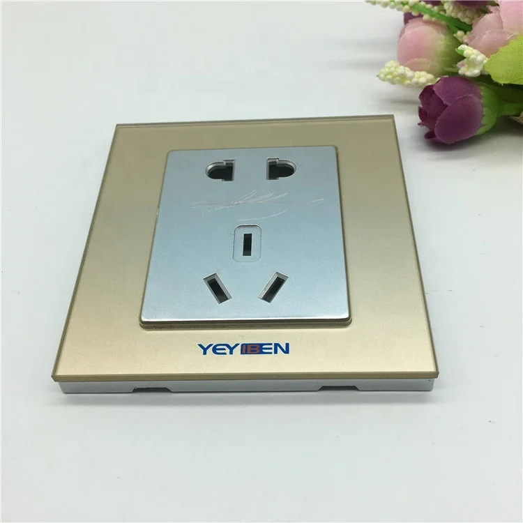 Glass factory customized cnc  oem wall switch glass frame  socket glass panel for electric switches