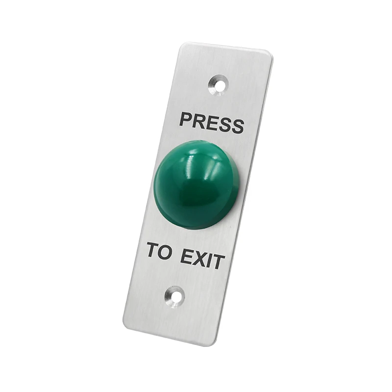 Durable 304 Stainless Steel Exit Button Flat Mushroom Switch Push Button For Access Control IP65 waterproof ANSI size market