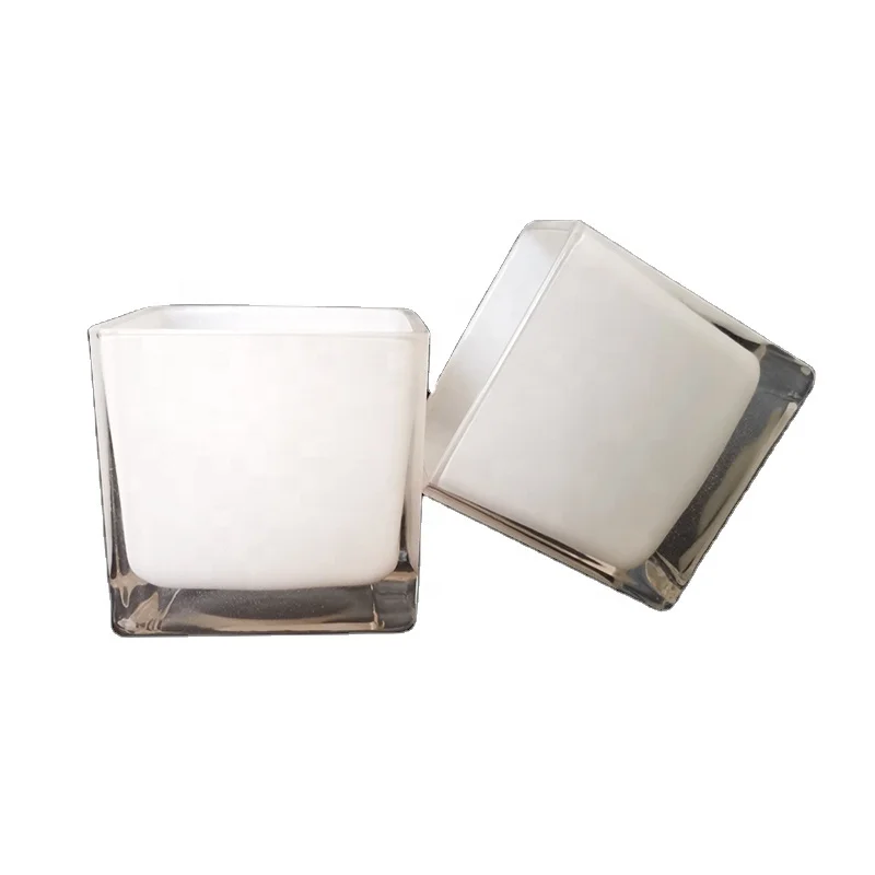 
7oz 11oz Hot Sale Glass White Candle Holder Floral Container Planter Terrarium Storage Home Decor 