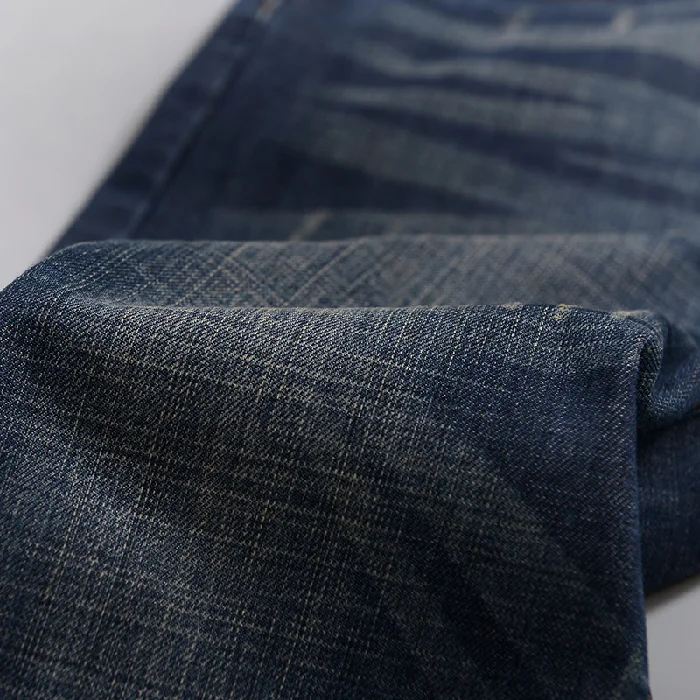 Новое поступление, мужские джинсы, качественные брендовые деловые повседневные мужские джинсовые брюки, прямые облегающие темно-синие мужские брюки Yong Man
