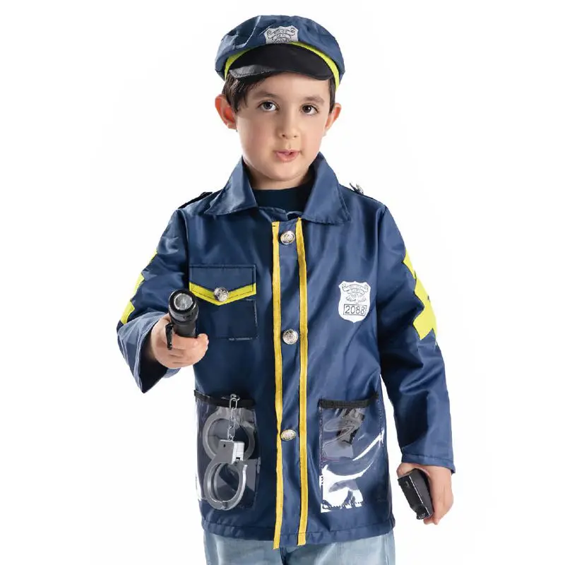 KSF Learning Toys Police Equipment And Uniform For Kids Pretend Role Play Set