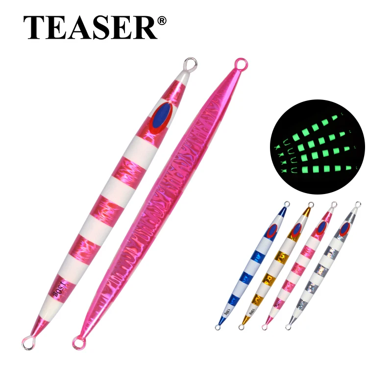 TEASER J28 600g Pencil Lure Lead Metal Jig Tuna Saltwater Jigging Lure Boat Fishing Tackle Devil Fishing Lure