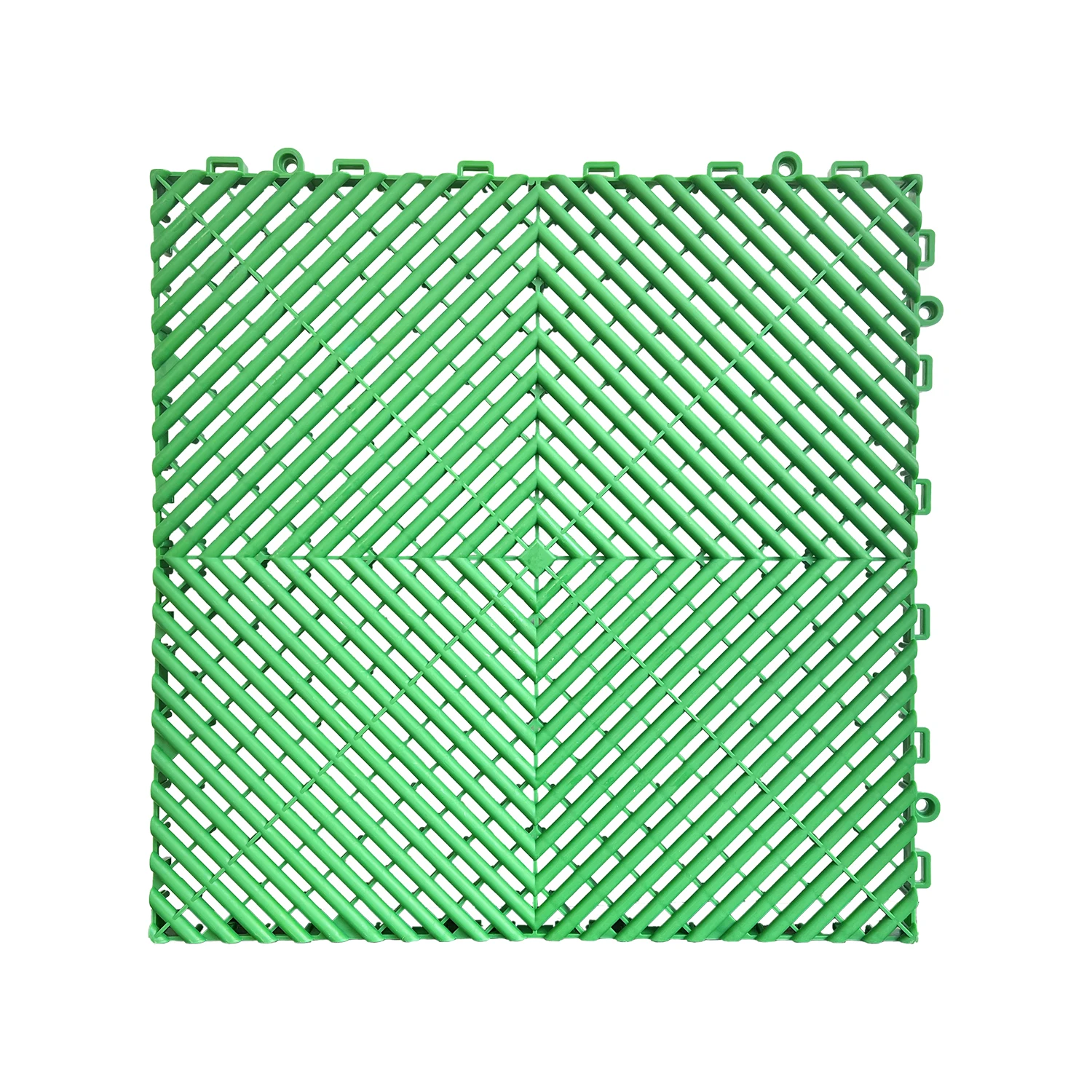 Free flow Interlocking Modular Non-Slip Garage Flooring Tiles Self-Draining Design