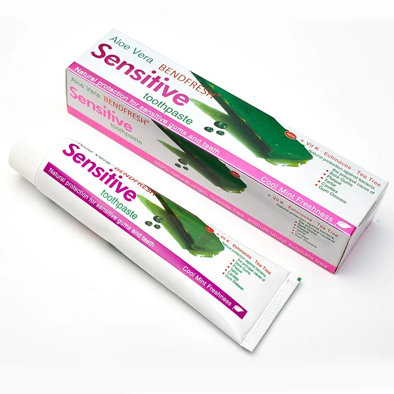 
Aloe Vera sensitive herbal ginger anti-tartar toothpaste green tea mint bendfresh 125g 