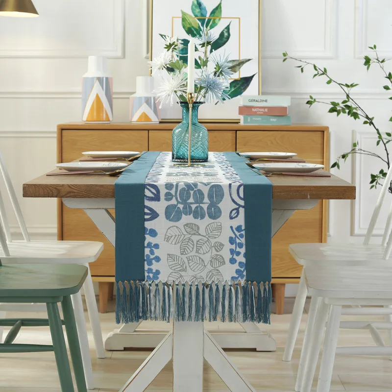 Boho Table Runner Wedding Table Decor Vintage Farmhouse and Bohemian Dining Room Style Macrame Table Runner