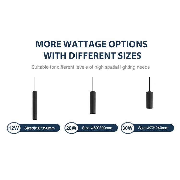 VACE Drop Down Suspend Cylinder Small Pendant Modern Chandelier Led Lamp Ceiling Lights