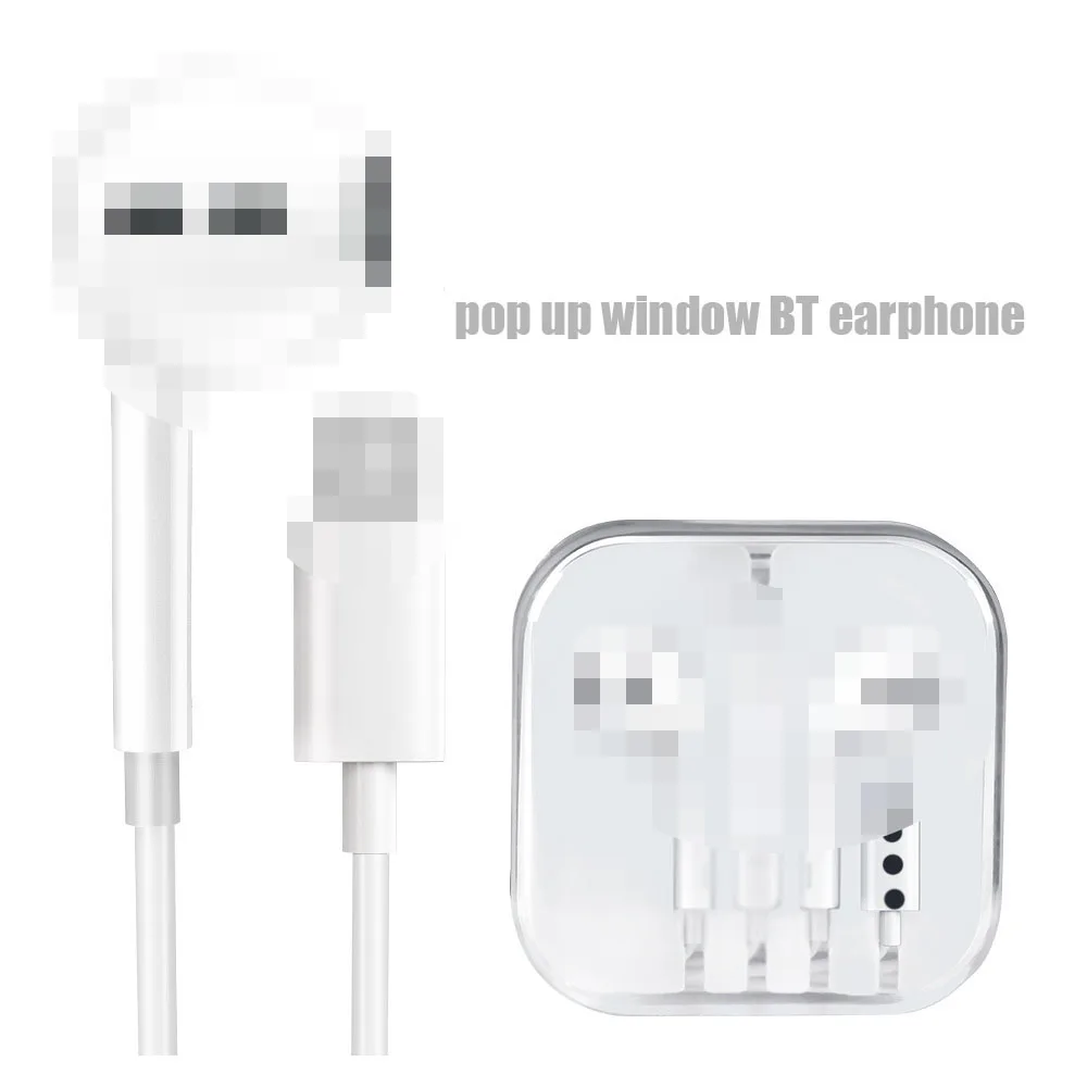 Проводные наушники-вкладыши с выдвижным окном и синими зубьями для iphone