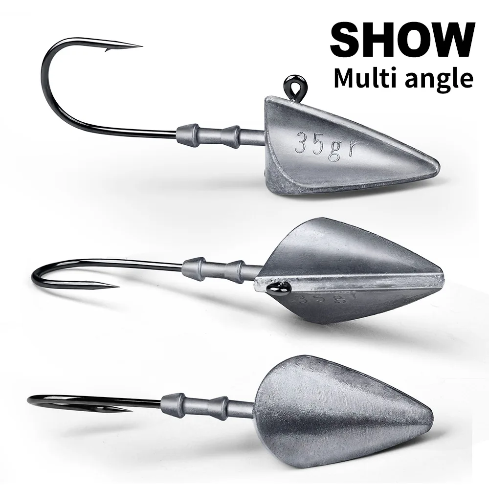 5pcs/bag Fishing Triangle Hooks Triangle Head Hooks 7g 10g 15g 21g 28g 35g Fishhooks Jig Head Soft Bait Fishing Hooks