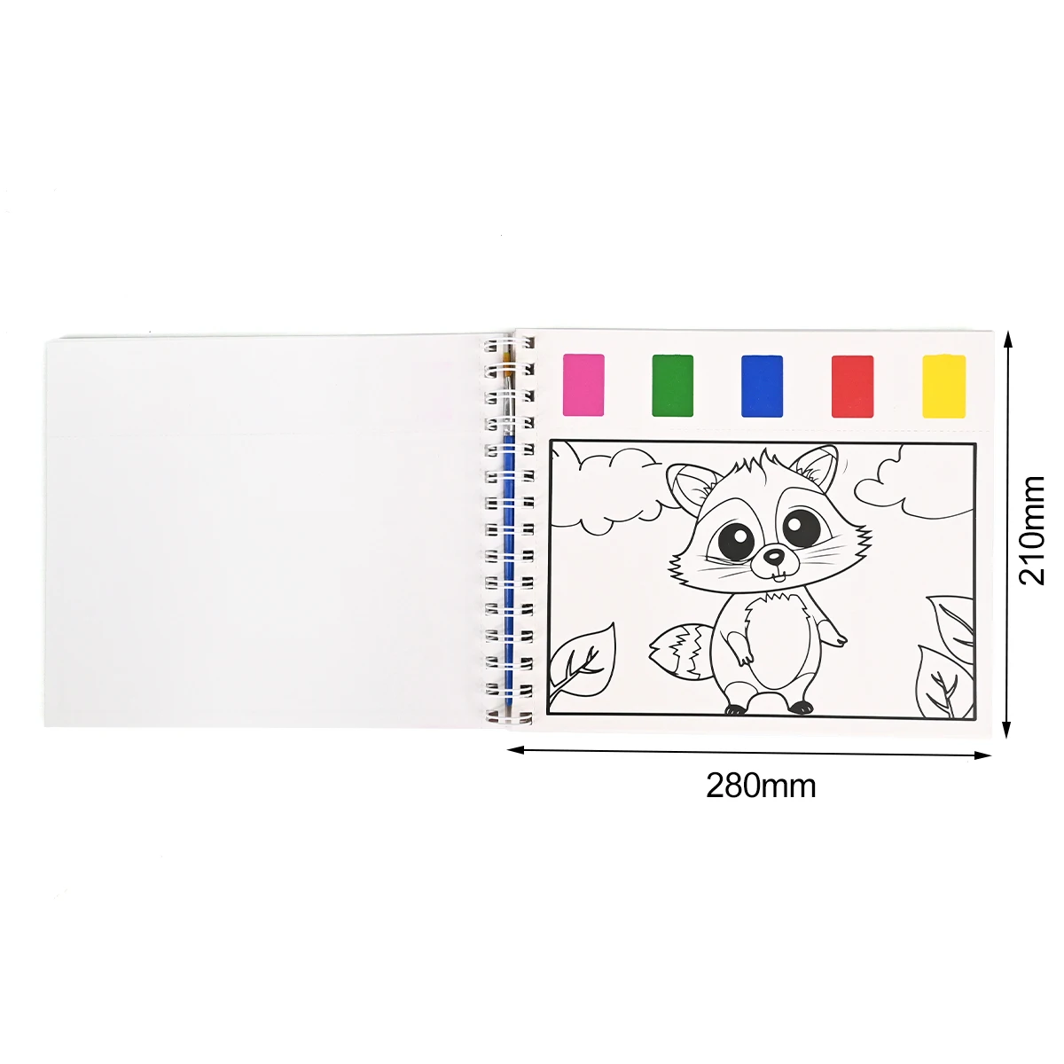 Custom Design DIY Portable Paint With Water Magical Watercolor Painting Coloring Book With Paintbrush For Kids