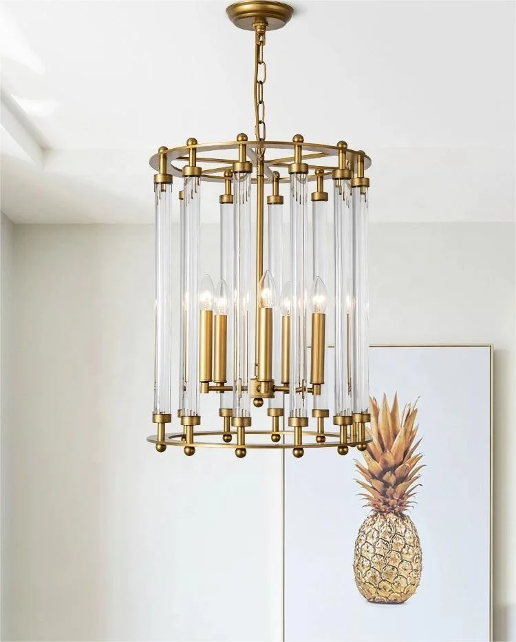 Simig lighting Vintage Rusted Color Wrought Iron Sphere Chandelier Pendant Lighting With Crystal for Restaurant Cage Chandeliers