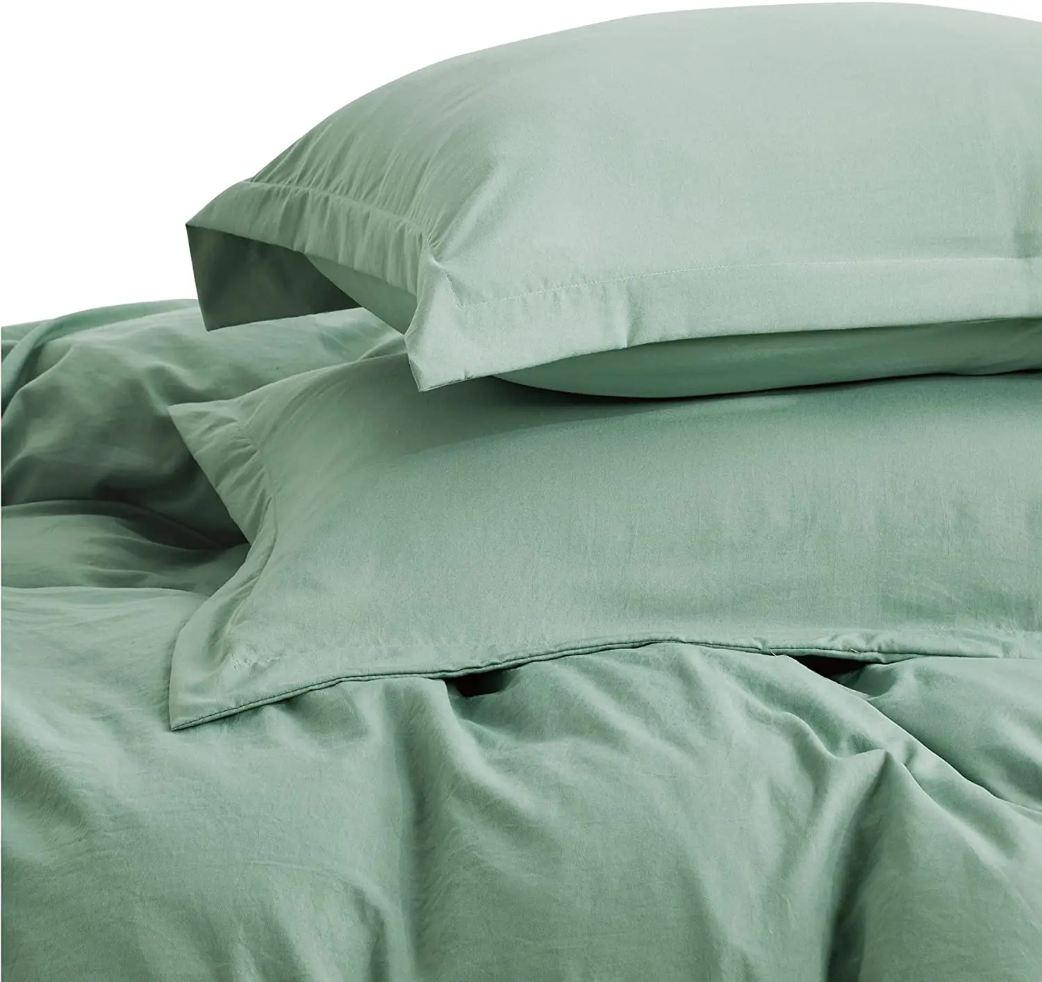 100% Washed Cotton Soft All Season Luxury 3 Piece Queen Size Brushed Microfiber Bedding Duvet Cover