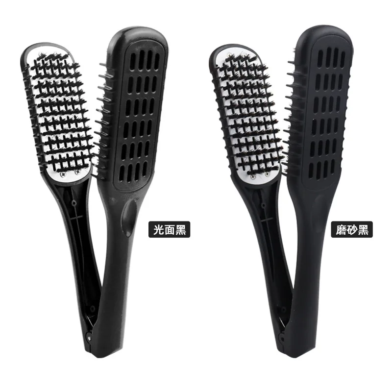 Wholesale salon v-splint straight hair styling bristle comb ceramic heat resistant straightening combs