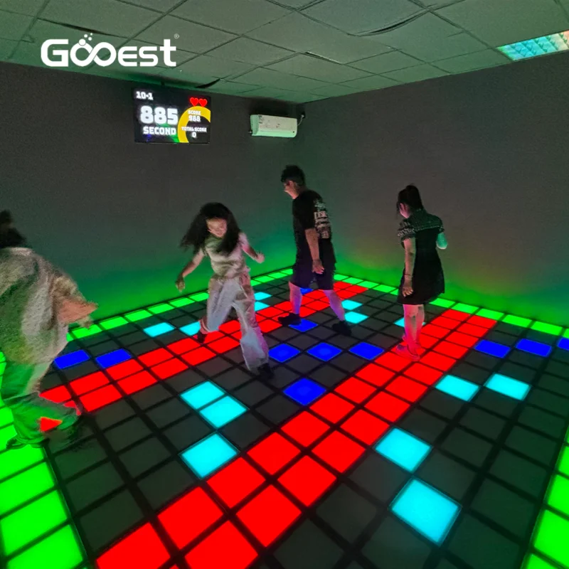 Active LED Floor Escape Interactive Game for Kids Plastic Metal Indoor Play Home Trampoline Park Shopping Mall Adventure Park
