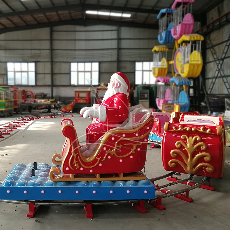 Christmas rides attraction  track train Train for kids and adults suit Christmas theme