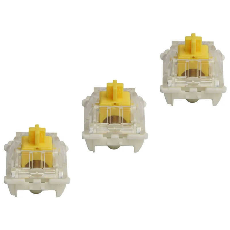 Gateron KS-9 3-pin 5-pin Popular  silent switch customized linear yellow RGB 35pcs per pack   gaming mechanical keyboard switch