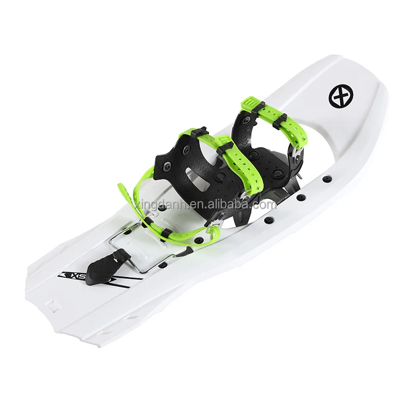 Light weight Plastic snowshoes with Double Hole Strap binding with heel lift All Terrain Snowshoes for Adults Youth