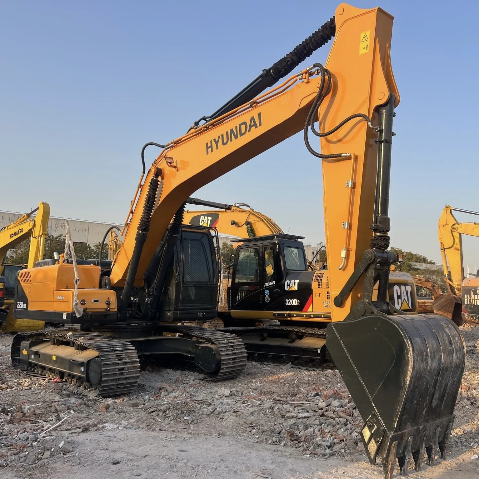 Korea оригинальный HYUNDAI 220LC-9S 22.5ton малотопливный экскаватор hyundai 15ton Cummins двигатель 150 Вт 220LC тяжелое оборудование