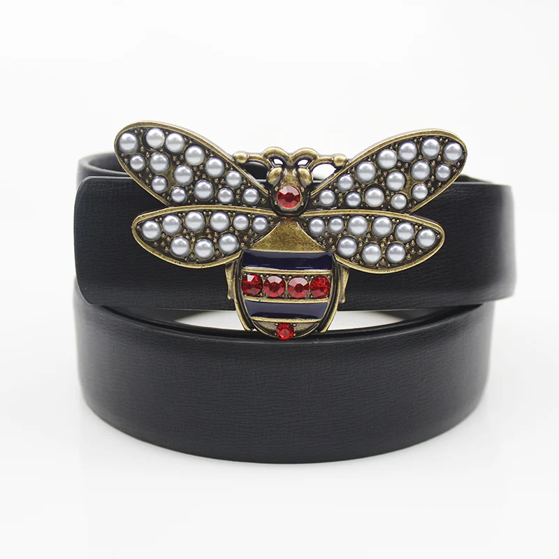 BSCI certification directly Factory Customized PU synthetic Leather fashion women belt with butterfly buckle