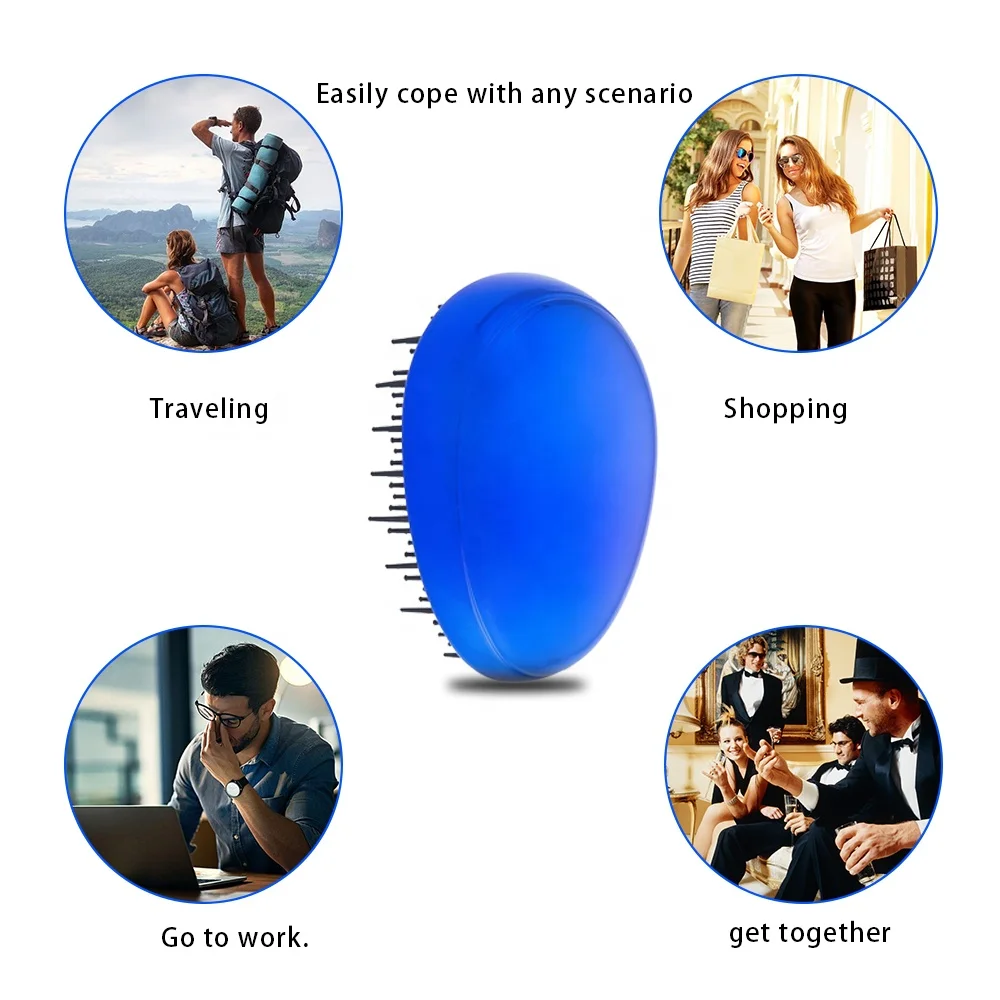 Electroplate paddle rose gold detangling hair brush