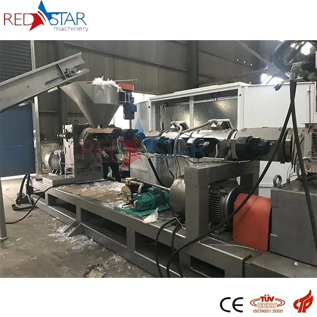 Zhangjiagang city REDSTAR MACHINERY LDPE LLDPE PE HDPE Film Plastic Recycling Pelletizing Line