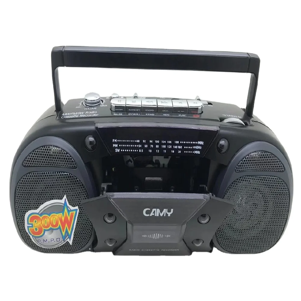 Портативный кассетный рекордер HAMSON с FM/AM/SW радио и функцией дистанционного управления USB/SD