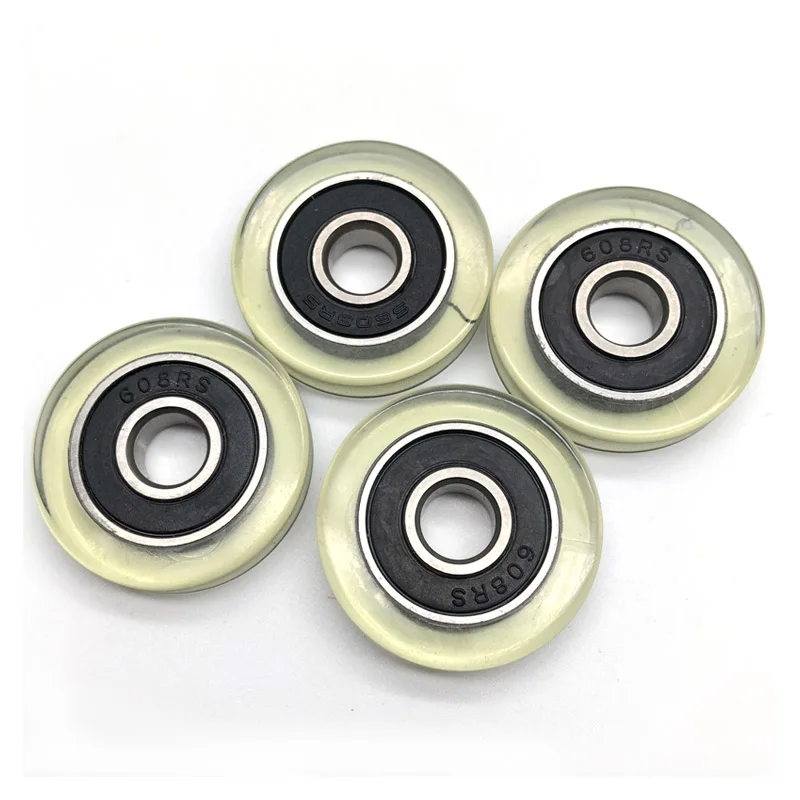 PU68822-7 PU Pulley Roller Bearing 8x22x7mm Polyurethane Coated Guide Wheel For Industrial Woodworking Tools
