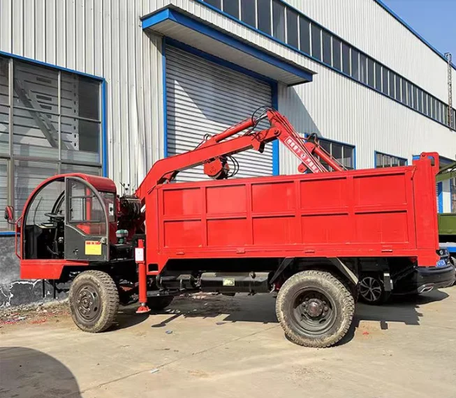 high quality Strong Body Heavy Duty 6 Ton Truck Excavator Truck mounted excavator loader transport