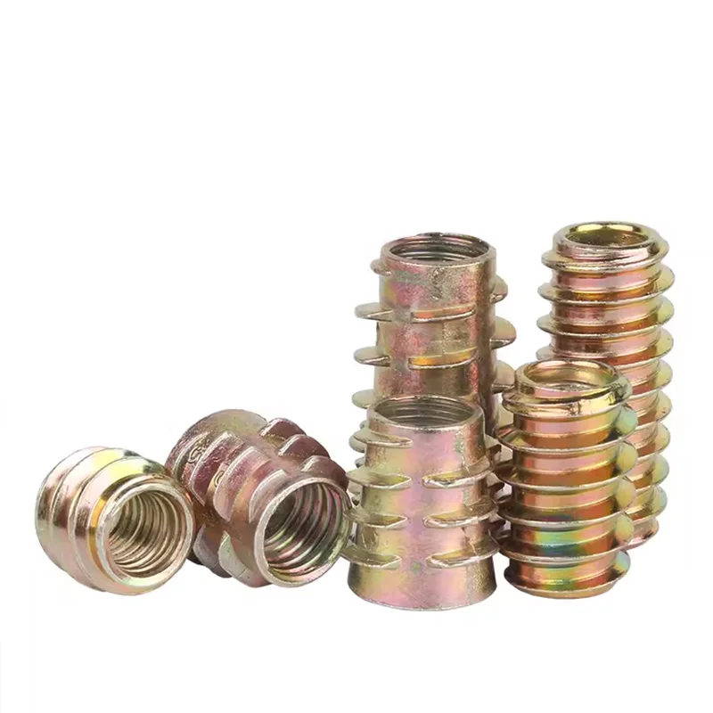 M6 M8 M10 Steel Galvanized Furniture Wood Threaded Bushing D Insert Nuts