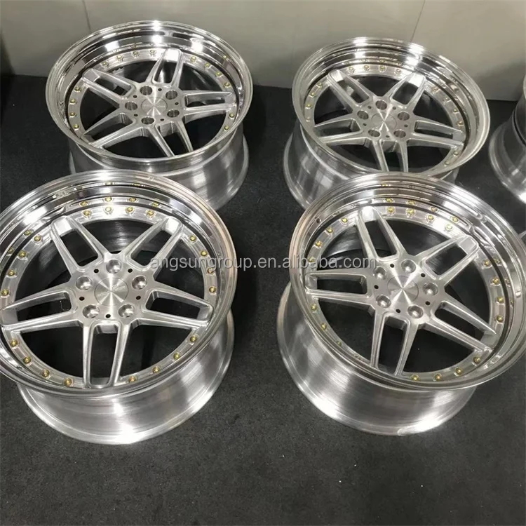 
High quality 15 to 26 inch 3 pieces forged split wheel custom AC Schnitzer type 3 alloy wheel for BMW e24 e30 e34 e36 e38 