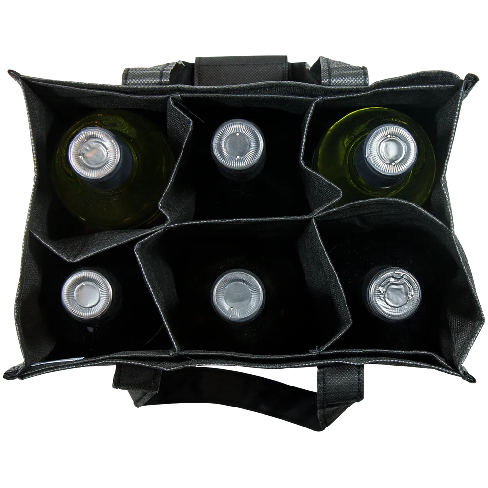 
Hot selling promotional six pack non woven wine bottle bags with custom logo 