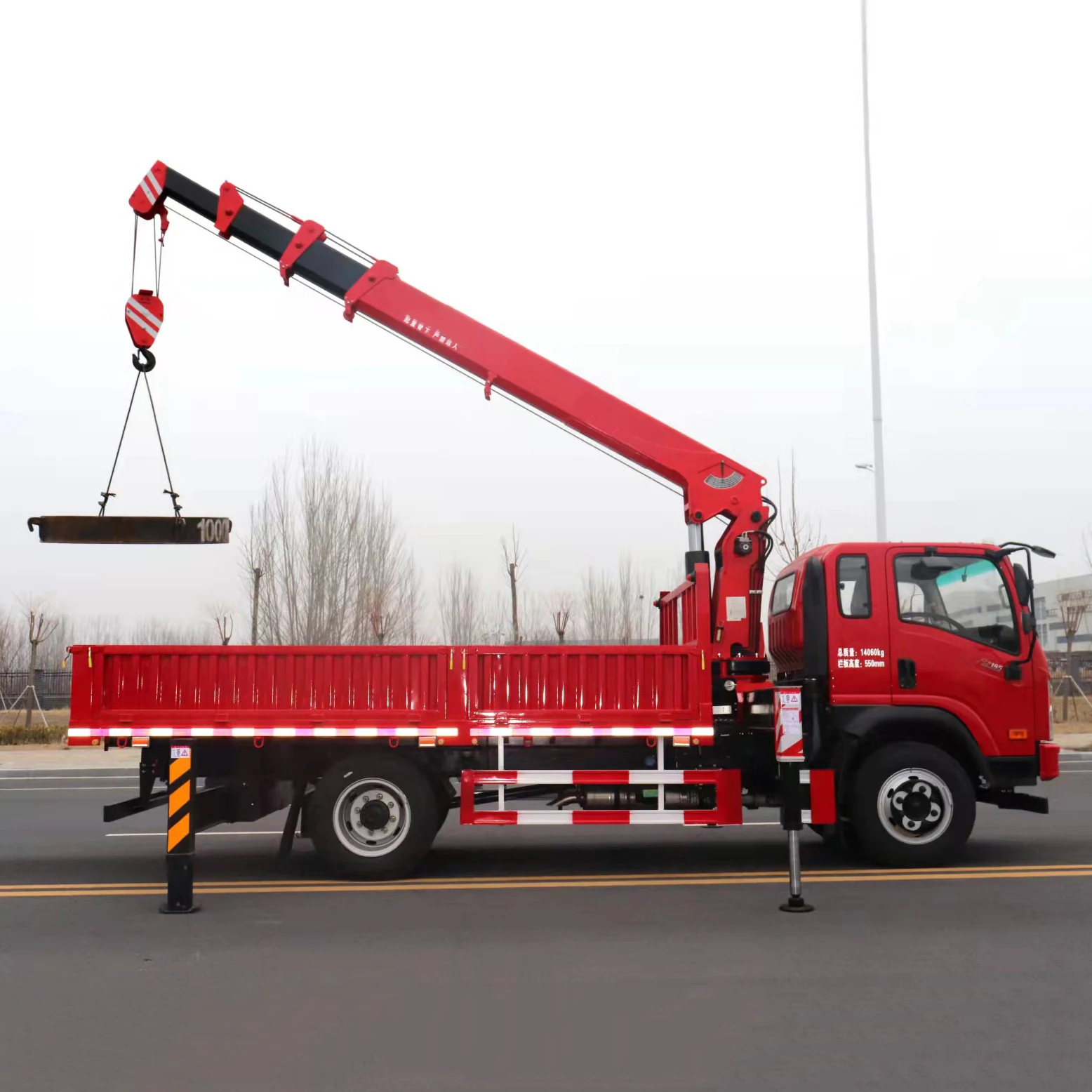 Ce Hydraulic 6.3 Ton 8 Ton 10 Ton Straight Boom Telescopic Boom Portable Construction Manipulator Truck Crane