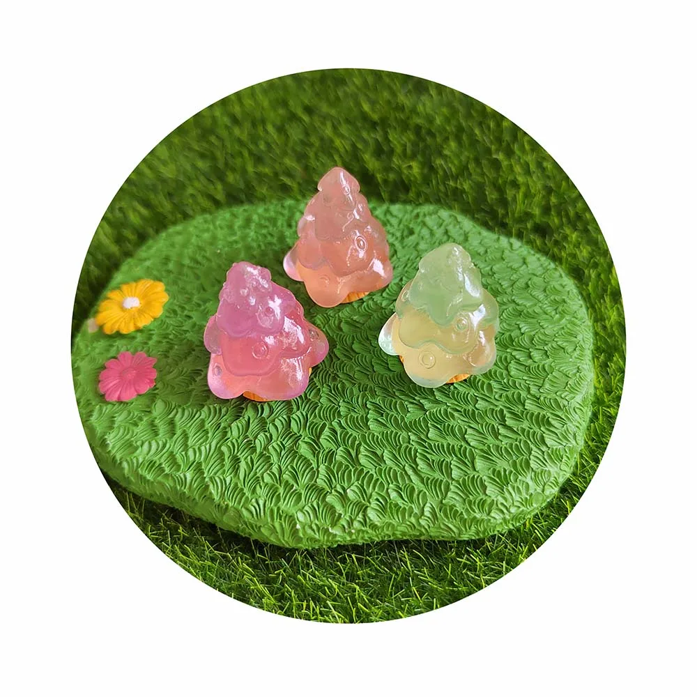 New Christmas Tree Luminous Glowing Yellow Crown Duck Resin Figurine Model Home Decor Fairy Garden Decoration Accessories Modern